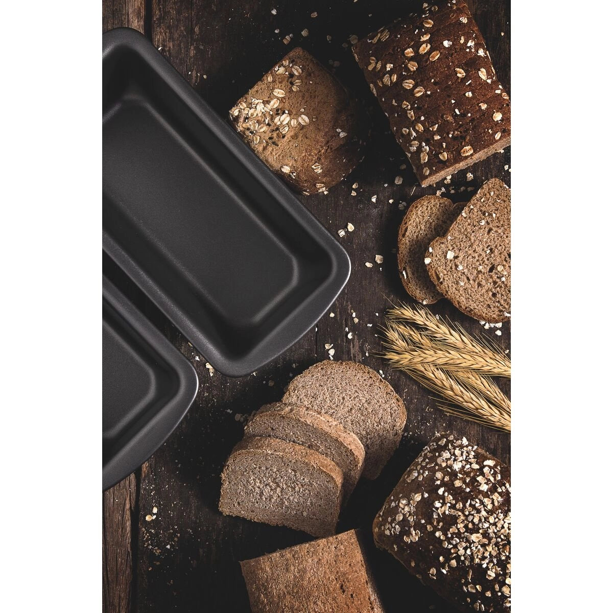 Tramontina Brasil Aluminum Bread Mold with Starflon Max Nonstick Coating Graphite
